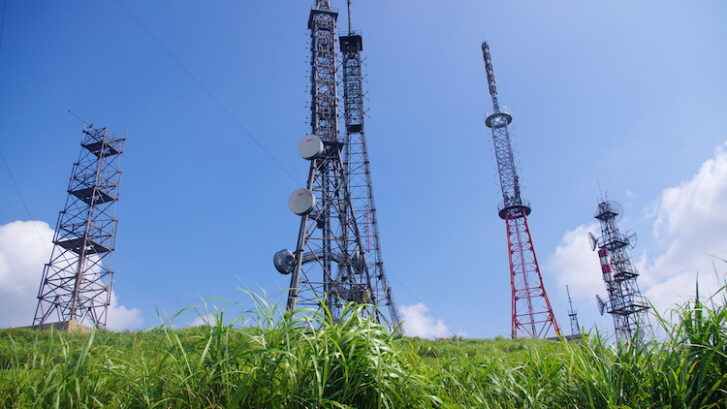 telegraph poles